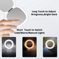 thumbnail image 2 of Portable LED Dual-Sided Vanity Mirror with 3-Color Lighting, 10X Magnification & USB Rechargeable for Travel & Home Use, 2 of 6