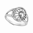 thumbnail image 2 of 925 Sterling Silver Sun Moon Universe Designer Amazing Detail Band Ring, Women Engagement Ring, 2 of 3