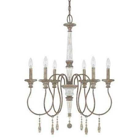 Allen Antique Lighting - Austin Allen & Co. Zoe French Antique Six-Light 25-Inch Chandelier