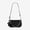Black, variant on Adult's PU Embossed Butterfly Hobo Baguette Bag with Dual Strap Puppy Charm, Gray