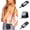 Black, variant on Crossbody Wallet Case for Samsung Galaxy Z Flip 5 5G, Card Slots Adjustable Crossbody Zipper Cover Detachable Lanyard Strap Flip Case with Hand Strap Kickstand Case - Brown