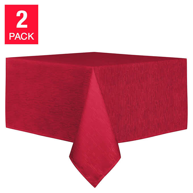 Textured Jacquard Tablecloths, 2pack,Red(60 in. * 84 in.) Walmart Canada