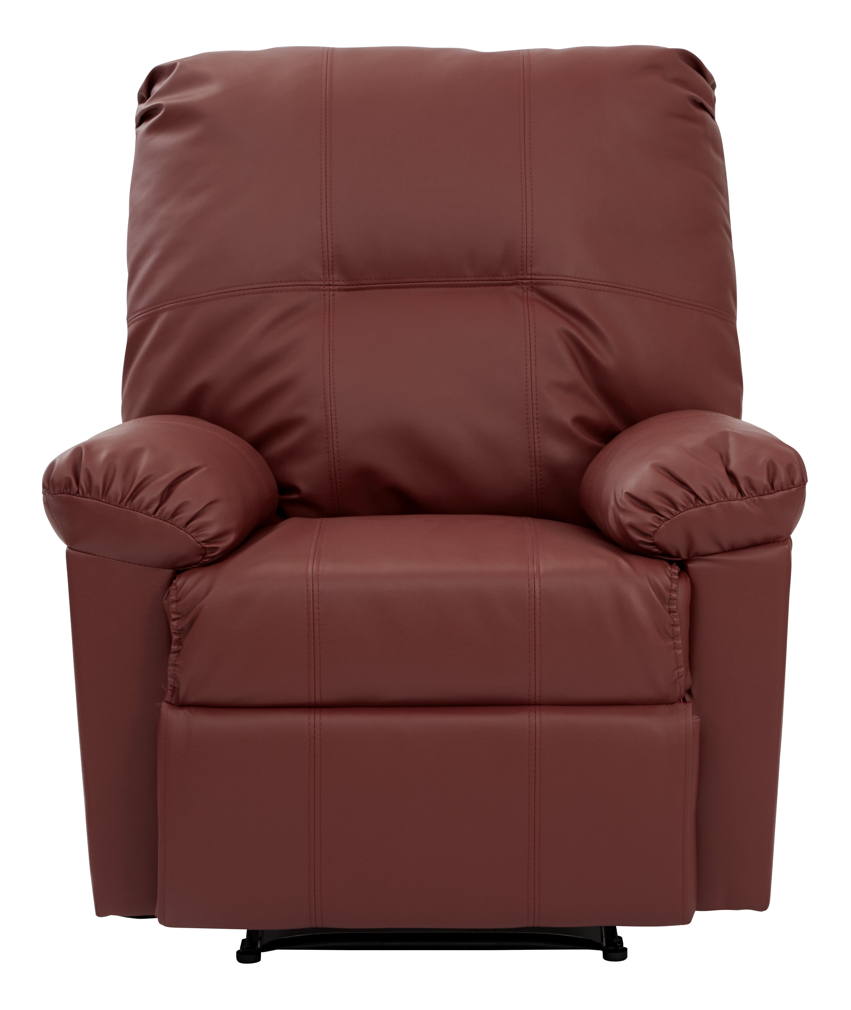 Black KNS54-BK Office Star Kensington Bonded Leather Recliner