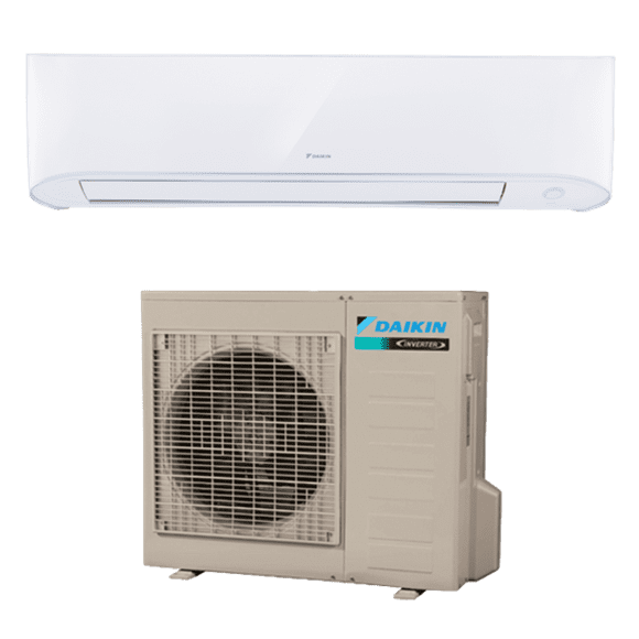 Daikin Climatiseur Mural Mini Split Sans Conduits à Zone Unique Série 17 avec Pompe à Chaleur, 17 SEER, 9000 BTU, 3/4 Tonne, FTXB09AXVJU et RXB09AXVJU