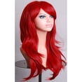 thumbnail image 3 of PreAsion Red Anime Wig Long Curly Hair for Cos-play Lolita Party 27.56inch (Lace Front), 3 of 4