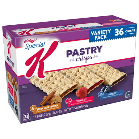 Kellogg's Special K Pastry Crisps Bars Variety Pack 15.84oz 36 (Best Special K Bars)