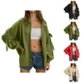thumbnail image 1 of Veste Décontractée pour Femmes Automne 2025 Légère à Manches Longues Coupe Ample avec Poches, 1 of 5