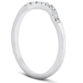 thumbnail image 2 of Pompeii 1/15ct Curved Contour Notched Diamond Wedding Ring 14K White Gold (G/H,I1), 2 of 4