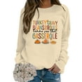 thumbnail image 2 of Turkey Fravy Beans And Rolls Casserole Sweatshirts for Women 2025 Long Sleeve Crewneck Thanksgiving Graphic Pullover Tops, 2 of 4