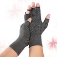 thumbnail image 4 of EeaseMX par de guantes para artritis, fisioterapia, medio dedo, guantes de presión para entrenamiento de rehabilitación (talla M), 4 of 8