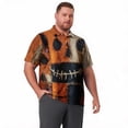 thumbnail image 6 of Halloween Print Big and Tall Mens polo shirts Advantage Performance Golf Polos for Men Casual Work Mens Polo Shirt Summer Classis Relaxed Fit Short Sleeve Polo Shirt Brown 3XL, 6 of 6
