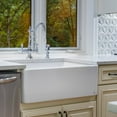 thumbnail image 2 of Fine Fixtures Large White Fireclay Apron Front Farmhouse Kitchen Sink 30" Glossy, 2 of 5