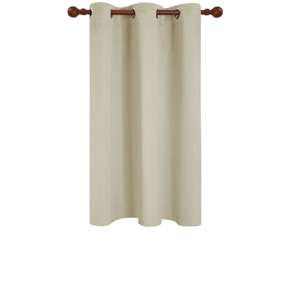 ZOPZO Solid Blackout Curtain with Silver Grommet for Bedroom, 42×45 inch, Beige, 1 Panel