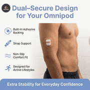 OhmRx Omnipod 5 Adhesive Patches – Waterproof Pre‑Cut Overpatch, Multicolor, 25‑Pack – Compatible with Omnipod 5, Dash & Classic