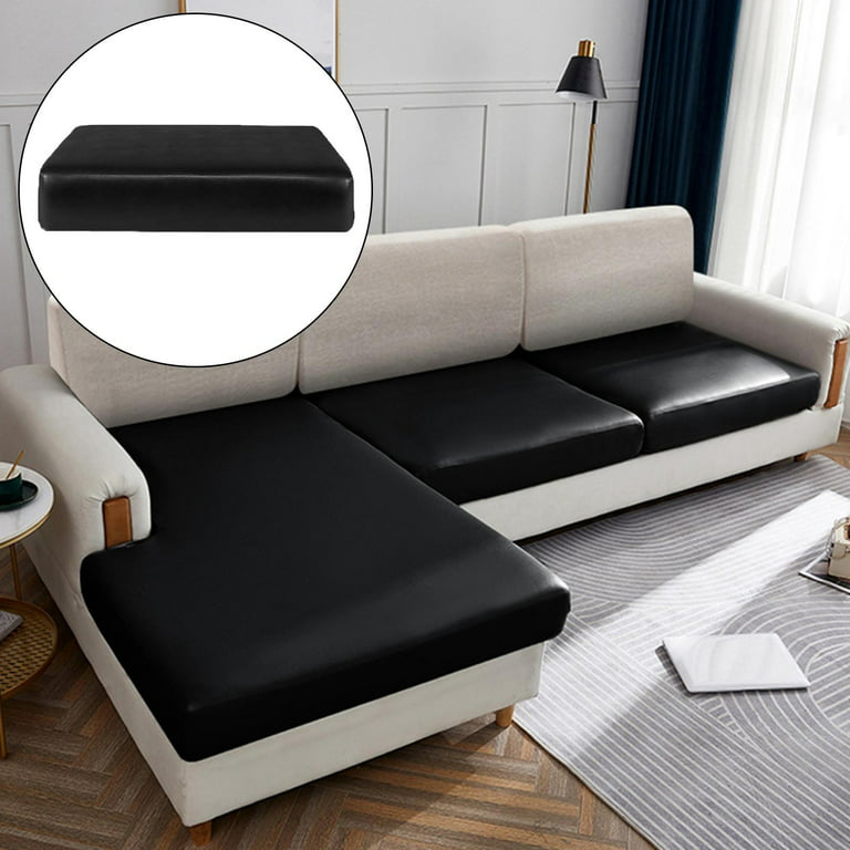 Elastic PU Leather Sofa Seat Cushion Cover Slipcovers Couch Cover Protector