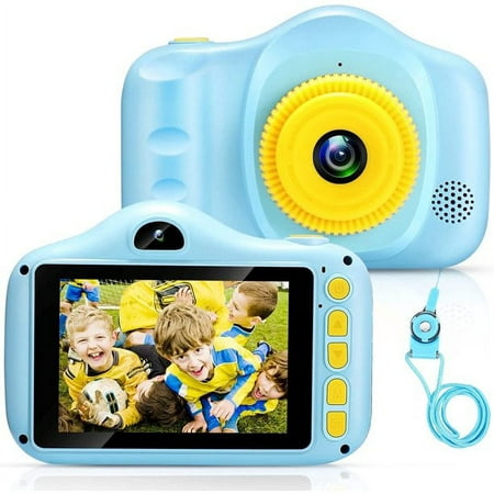 Image of Upgrade Kids Selfie Camera Birthday for Girls Toys 3.5Inch 1080P HD Children Digital Camera for Age 3 4 5 6 7 8 9 10 Year Old Girls Boys Toddler with 32GB SD Card（Yellow OR White）