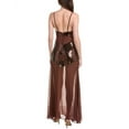 thumbnail image 2 of WeWoreWhat womens  Sheer Panel Maxi Dress, 8, Brown, 2 of 3
