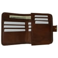 thumbnail image 2 of Genuine Leather Ladies Trifold Zipper Wallet and Credit Card Holder with ID Window 1506 CF, 2 of 6