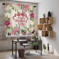 thumbnail image 5 of Mother's Day Kitchen Curtains 63 Inch Length, Pink Flowers Spring Floral Farmhouse Botanical Tiers Curtains for Living Room Berdoom, Light Filtering Drapes Window Treatment 2 Panels 42"Wx63"L, 5 of 8