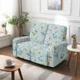thumbnail image 4 of Xixirimido Recliner Cover with Pockets Reclining Slipcover for 2 Seat 6-Pieces Recliner Chair Cover for Recliner Furniture Protector for Kid Pet, Boho Floral Blue, 4 of 8