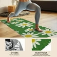 thumbnail image 4 of Green Daisy Flower Yellow Centers Pattern Hot Yoga Mat Towel Non Slip for Hot Yoga - Quick-Drying Yoga Mat Cover with 4 Corner Pockets with Travel Bag - Hot Yoga Towel Non Slip 70"x26", 4 of 6