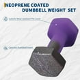 thumbnail image 4 of OUYAWEI Colorful Neoprene Dumbbell Weights Set 3 5 8LBS Storage Case Home Gym, 4 of 6