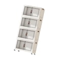 thumbnail image 1 of Abbracc Foldable Storage Cabinet Fashion Portable for Farmhouse Drawing Room Kitchen White 4 Layers 55 cm, 1 of 9