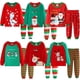 thumbnail image 2 of Conjunto de pijamas 100% de algodón para niños y niñas, ropa de dormir de 2 piezas con dibujos animados, Tops y pantalones, ropa de Navidad, 2 of 4