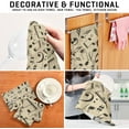 thumbnail image 7 of Kitchen Towels Retro Musical Notes Pattern Cleaning Towel Absorbent Hand Towels Tea Towels for Home Restaurant Dish Clean 28" x 18", 1PC Washcloth Gift, 7 of 7