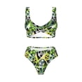 thumbnail image 4 of Daiia Football Doodle Women's Bikini Set Two Piece Swimsuit High Waisted Bikini Adjustable Straps Bikini Perfect for Beach, Pool, and Summer Vacation-Medium, 4 of 9