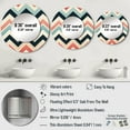 thumbnail image 4 of Designart "Pastel Vintage Chevron I" Chevron Rund Mirror For Wall Decor - Large Multicolor Round Printed Mirror -Glam Round Living Room Mirror - 23" x 23", 4 of 6