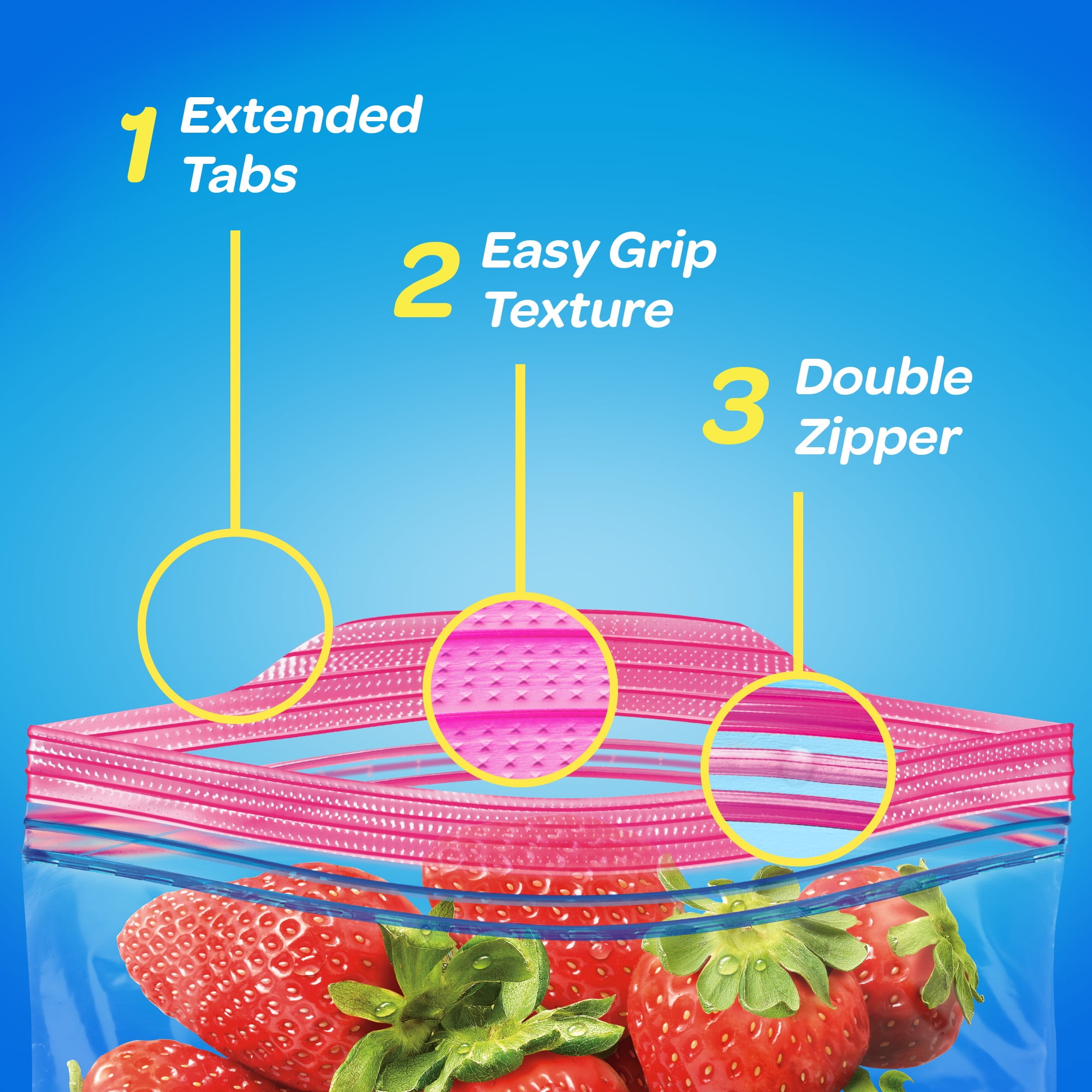 Ziploc Storage Gallon Bags With Grip 'n Seal Technology - 75ct