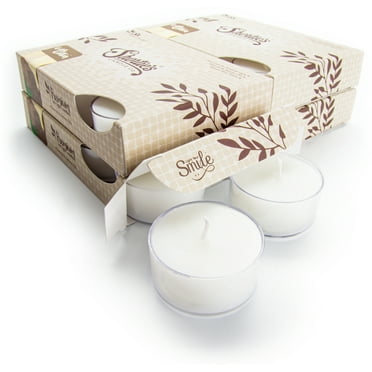 Cuddly Cotton Tealight Candles Bulk Pack - 24 White Premium Scented Tea Lights - Essential Oils - Shortie's Candle Company