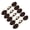 Dark Coffee, variant on 5Pcs Handwoven Pearls Cheongsam Knot Chinese Knot Button Fasteners for Wedding Dress Traditional Costume Embellishments