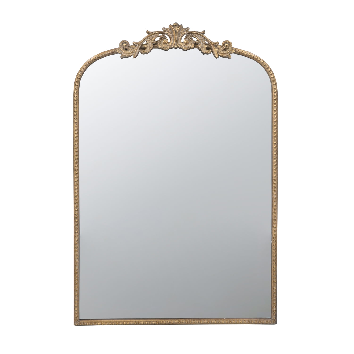 Saltoro Sherpi Kea 66 Inch Large Rectangular Wall Mirror, Gold Curved Metal  Frame, Ornate Baroque Design - Walmart.com, image size:1500x1500