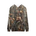 thumbnail image 4 of Blouses for Women Casual Fall Loose Fit Hooded Long Sleeve Kimono Drop Shoulder Drawstring Floral Leisure Cotton Hoodies (Coffee,XL), 4 of 4