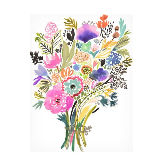 Trademark Fine Art Karen Fields Simple Short Stems II Canvas Wall Art