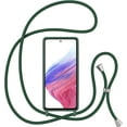 thumbnail image 2 of Crossbody Case for Samsung Galaxy A52 5G with Lanyard Strap Adjustable Rope Liquid Silicone Soft Cover,Green, 2 of 10
