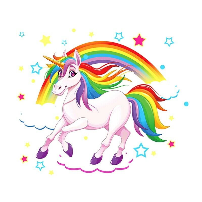 Kaboer Cartoon Rainbow Unicorn Wall Stickers Art Kids Girls Bedroom Nursery Diy Decals Walmart Com Walmart Com