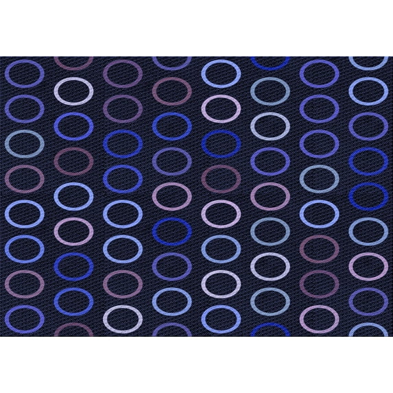 Ahgly Company Indoor Rectangle Patterned Deep Periwinkle Purple Area Rugs, 6' x 9'