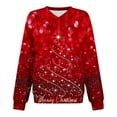 thumbnail image 6 of Xuniizn Christmas Ugly Shirts for Women, Funny Christmas Graphic Long Sleeve V Neck Christmas Sweatshirts with Pocket, Thick Thermal Cute Festival Casual Loose Pullover Sweaters, 6 of 6