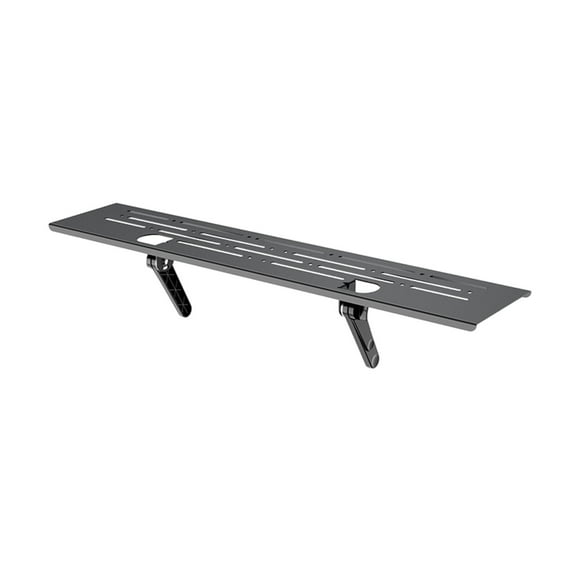 B Tv Top Shelf Steel Floating Tv Stand Monitor Shelf With Cable Management For Media Box Game Console Router Remote Control Storage Shelves Standard Width Design