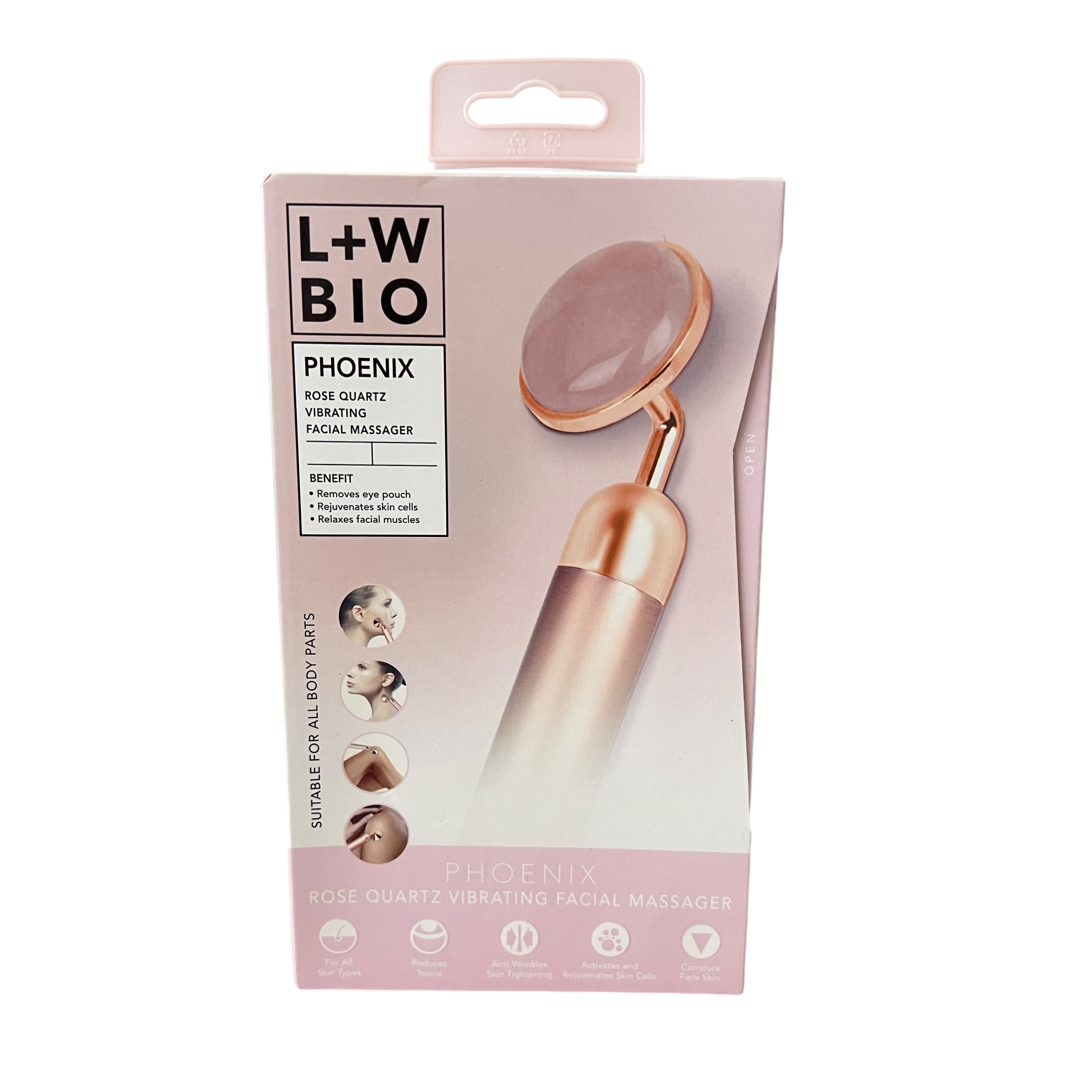 LUXE + ROSE - PHOENIX - Rose Quartz Vibrating Facial Roller