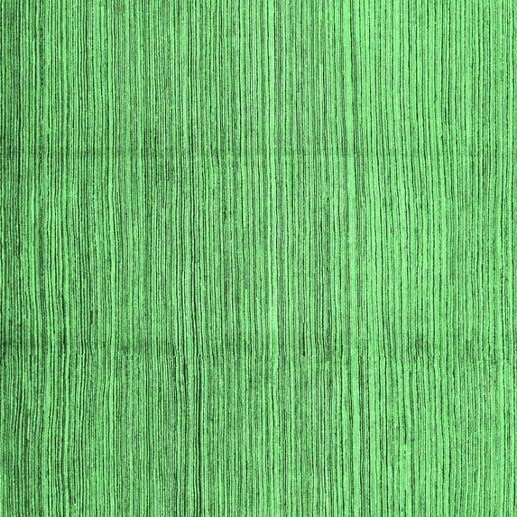 Ahgly Company Indoor Square Abstract Emerald Green Modern Area Rugs, 8' Square