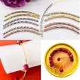 thumbnail image 5 of 4Pcs Copper Curved Tube Noodle Beads Faceted Spacer Beads Elbow Beads - Assorted Colors and Sizes, Fit Jewelry Bracelets Making Crafts Golden 2×30mm, 5 of 10