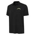 thumbnail image 2 of Men's Antigua  Black Los Angeles Chargers Reprocess Polo, 2 of 3