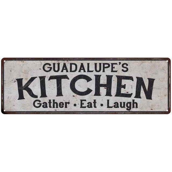 GUADALUPE's Kitchen Rustic Chic Decor Gift 6x18 Sign 106180051967