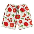 thumbnail image 4 of Bixox Men's Fresh Red Tomato printing Casual Classic Fit Short Summer Beach Shorts, 4 of 6