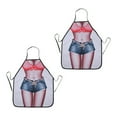 thumbnail image 1 of 2X Bikini Y Pantalones Cortos Delantal de Cocina Sexy Delantales de Cocina Creativos Divertidos para Mujeres Damas Novia Regalos de Navidad, 1 of 5