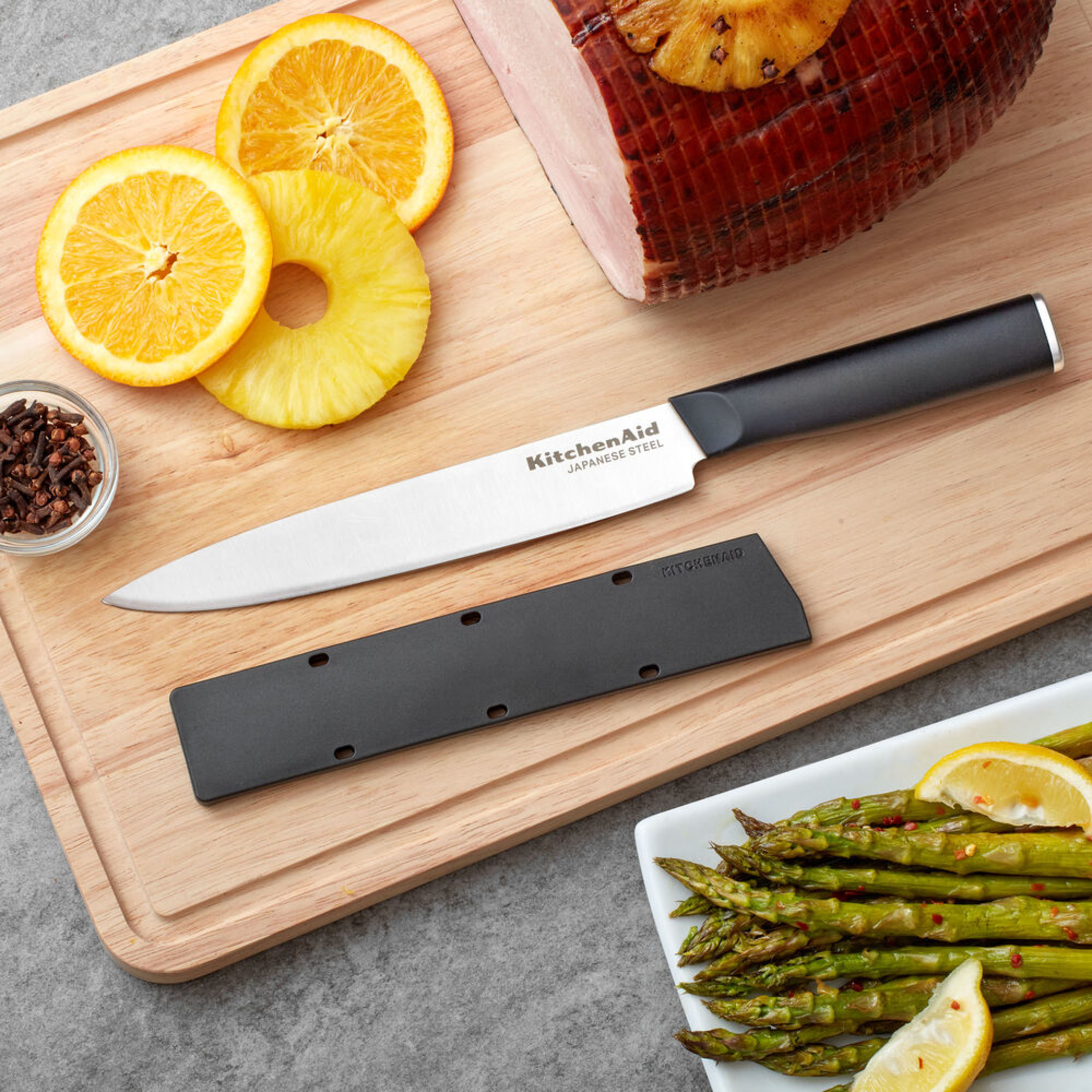 Kitchenaid Classic Slicing/Carving Knife with Endcap and Blade Cover, 8-inch, Black